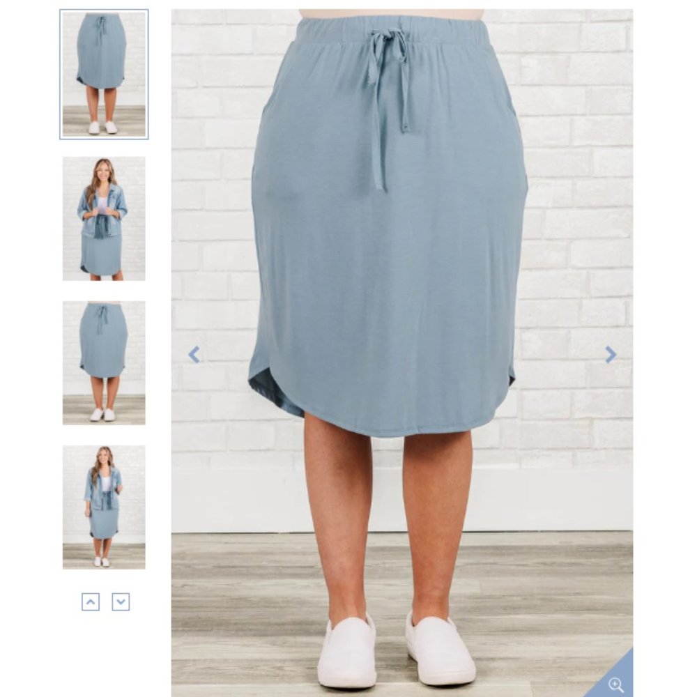 Nice And Comfortable Skirt, Blue Grey